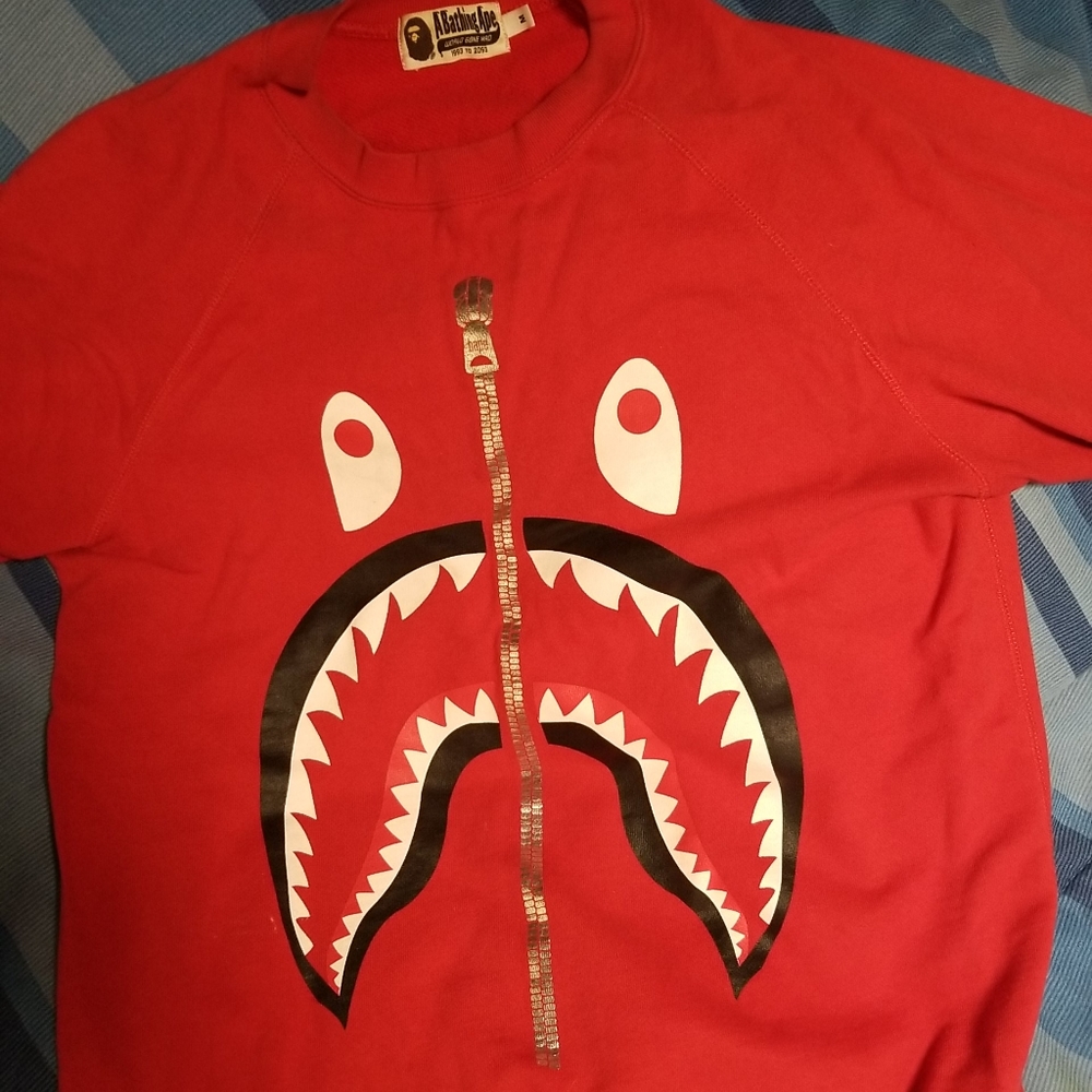 Red A Bathing Ape Sweater